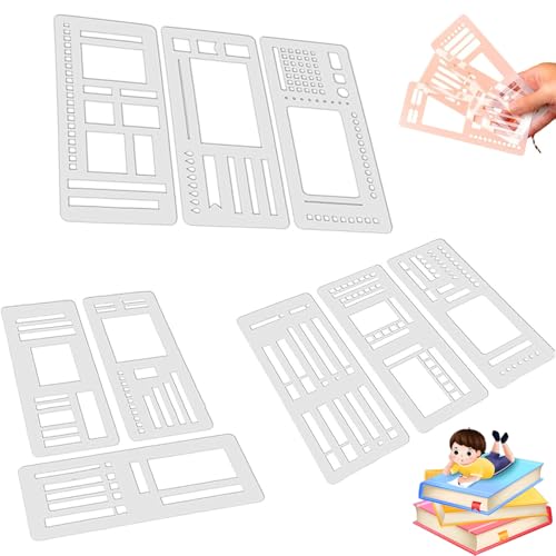 Handmade Flexible Record Template, Reusable Templates Planner Stencil Set, Flexible Record Template + Bonus Planner Stencils for Journaling, Checklists (3SET) von Generisch