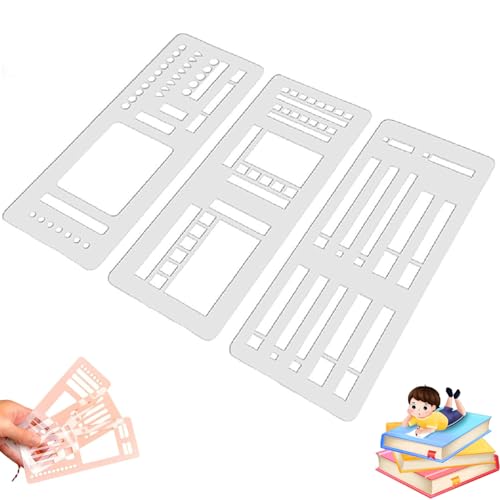 Handmade Flexible Record Template, Reusable Templates Planner Stencil Set, Flexible Record Template + Bonus Planner Stencils for Journaling, Checklists (A) von Generisch