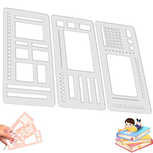 Handmade Flexible Record Template, Reusable Templates Planner Stencil Set, Flexible Record Template + Bonus Planner Stencils for Journaling, Checklists (B) von Generisch