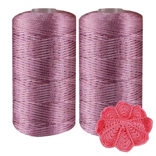 Handstrickendes Leichtes Körpergarn | 2 Stück Nylon Häkelgarnschnur Dünner Eisbaumwollfaden | Handgefertigtes Bastelgarn | Eisleinen Seide Handstrick Leichtkörpergarn | DI-Y Strickgarnfaden Handstrickendes Leichtes Körpergarn | 2 Stück Nylon Häkelgarnschnur Dünner Eisbaumwollfaden | Handgefertigtes Bastelgarn | Eisleinen Seide Handstrick Leichtkörpergarn | DI-Y Strickgarnfaden von Generisch