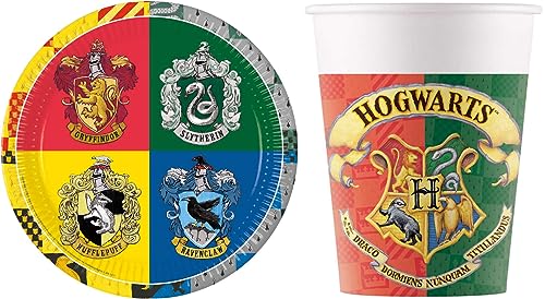 16-tlg. Set Kindergeburtstag Party Feier Fete Deko Motto Harry Potter Hogwarts Houses von Generisch