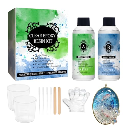 Harz Set 2X88ml, Bastel Harz Epoxidharz Set Klar, Für Schmuck Reparatur Kunst Handwerk von Generisch