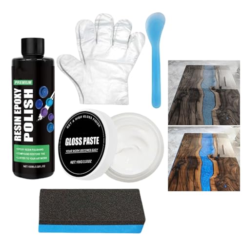 Harzpolierkit - Harz Shine Enhancer | Epoxidharz-Buffing-Set, Schleifwerkzeuge, polierende Verbindungen für häusliche Kunst, Reibenlösung für Hochglanz-Oberflächen, Basteldekorationszubehör Harzpolierkit - Harz Shine Enhancer | Epoxidharz-Buffing-Set, Schleifwerkzeuge, polierende Verbindungen für häusliche Kunst, Reibenlösung für Hochglanz-Oberflächen, Basteldekorationszubehör von Generisch