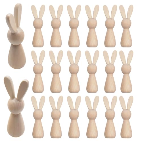 Hasenausschnitte, Osterhasenholz, Set mit 20 Tierausschnitten aus , handgefertigte Formen von Osterhasen, Bauernhofdekoration, Decoraz Hasenausschnitte, Osterhasenholz, Set mit 20 Tierausschnitten aus , handgefertigte Formen von Osterhasen, Bauernhofdekoration, Decoraz von Generisch