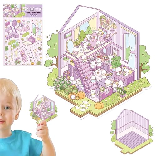 Hausaufkleber, kreative Miniatur, 3D-Effekt, Laptop-Aufkleber, Scrapbooking, Dekoration, Werkzeug, Handyhüllen-Aufkleber für Kinder und Erwachsene Hausaufkleber, kreative Miniatur, 3D-Effekt, Laptop-Aufkleber, Scrapbooking, Dekoration, Werkzeug, Handyhüllen-Aufkleber für Kinder und Erwachsene von Generisch