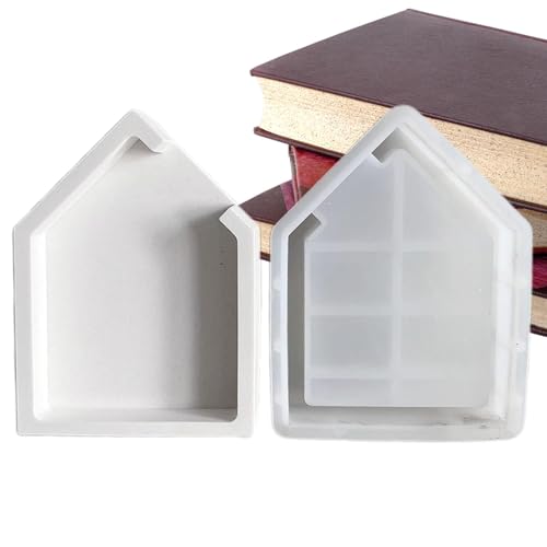 Hausform Silikonform, Haus Silikonformen für Epoxidharz | Fondant Schokoladenzucker -Immobilienkuchenformen | Hohldesign Seaside Home Form für Hochzeit Valentine Dekoration von Generisch