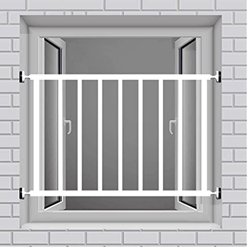 Haustierschutzgitter & Fensterschutz - Spann-Treppenschutzgitter für Kinder & Haustiere 50-130 cm breit, kein Stanzen Installation, Einbruchschutz, verstellbare Sicherheitsstangen. von Generisch