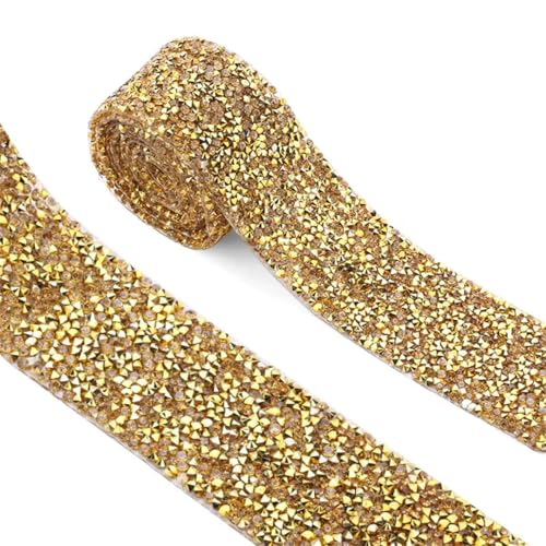 Heißfixierband mit Strasssteinen in 1 cm, 1,5 cm, 2 cm, 3 cm Breite, silber-weiß, Bügelapplikation für Kleider, Kleidungsstücke, Schuhe, 91 cm von Generisch