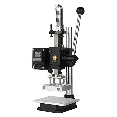 Heißfolien-Stempelmaschine Drucker Logo Knittermaschine Leder Prägemaschine Stempel Temperatur Einstellbar für PVC PU Kunststoff usw von Generisch