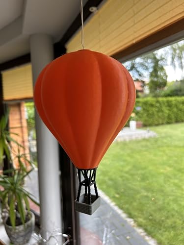 Heißluftballon-Lampenschirm – 3D-gedruckt aus PLA für E10-Fassung/Stern A1 (2 Sunrise Orange) von Generisch