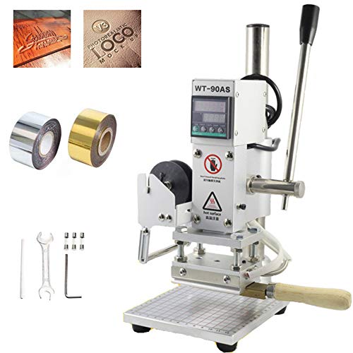 Heißprägemaschine, Multifunktions-Digital-Prägewerkzeug für Leder und Holz, Logo-Prägung mit Pressbrett, ideal für Messing-Alphabete und Etiketten Heißprägemaschine, Multifunktions-Digital-Prägewerkzeug für Leder und Holz, Logo-Prägung mit Pressbrett, ideal für Messing-Alphabete und Etiketten von Generisch