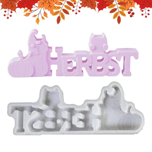 Herbst Silikonformen - Für Lebensmittel Geeignet Thanksgiving Hausdekoration Formen | Silikon Gipsform Herbstmotiv | Festliche Heimdekoration Bastelbedarf Duftseife von Generisch