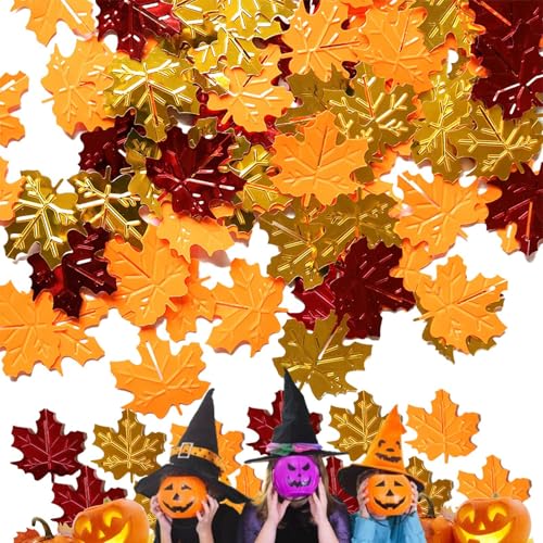 Herbst-Tischkonfetti,Herbstblätter-Konfetti | Herbstkonfetti Herbstkonfetti - 15 g Ahornblätter-Form, Herbst-Glitzer-Tischkonfetti für Thanksgiving, Ahornblätter-Konfetti-Party-Sets von Generisch