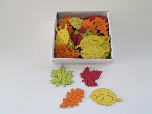 Herbstliche Streudekoration, 48 Stück Blätter in Orange, Gelb, Rot und Grün, Tischdeko Herbstliche Streudekoration, 48 Stück Blätter in Orange, Gelb, Rot und Grün, Tischdeko von Generisch