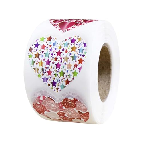 Herz-Aufkleber-Set mit 500 Stück, kleine Herz-Aufkleber 500 Stück - Kreative Liebesherzaufkleber Selbstklebende Herzaufkleber - Bunte Herz-Rollenetiketten, dekoratives Etikett für Feiertagsfeiern Herz-Aufkleber-Set mit 500 Stück, kleine Herz-Aufkleber 500 Stück - Kreative Liebesherzaufkleber Selbstklebende Herzaufkleber - Bunte Herz-Rollenetiketten, dekoratives Etikett für Feiertagsfeiern von Generisch
