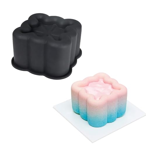 Herz-Stern-quadratische Kuchen-Silikon-Form, Schokoladen-Mousse-Form, Seifenkerze Gips-Herstellung Formen für Küchen-Backwaren-Werkzeuge von Generisch