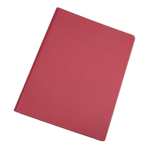 High-End-Business-Lose-Notizbuch Perlglanz-Farbwechsel-Lederseite 18KB5 Loses Neun-Loch-Notizbuch Notizheft Liniert Ringbuch (Red, One Size) von Generisch