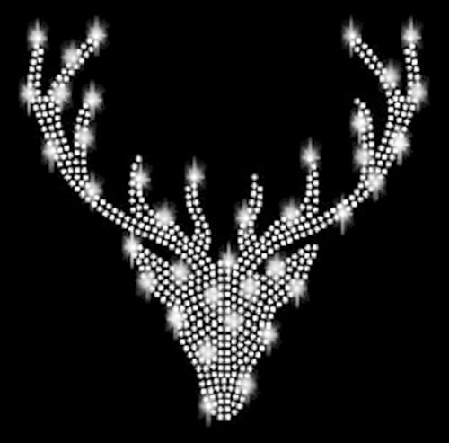 Hirsch Geweih Strass Bügelbild 1 Hotfix Applikation Hirsch Geweih Strass Bügelbild 1 Hotfix Applikation von Generisch