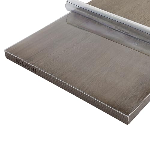 Hitzebeständige PVC-Tischdecke, 120 x 240 cm, lebensmittelecht, transparent, rollbar, 2 mm dick, perfekt für Esstische und Möbel, langlebig und leicht zu reinigen von Generisch