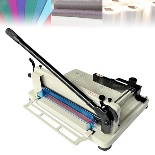 Hochbelastbarer Guillotine Papierschneider mit Klingenverriegelung & automatischer Klemme, Präzisionstrimmer für Leder, PVC, Kunststofffolie, Karton Hochbelastbarer Guillotine Papierschneider mit Klingenverriegelung & automatischer Klemme, Präzisionstrimmer für Leder, PVC, Kunststofffolie, Karton von Generisch