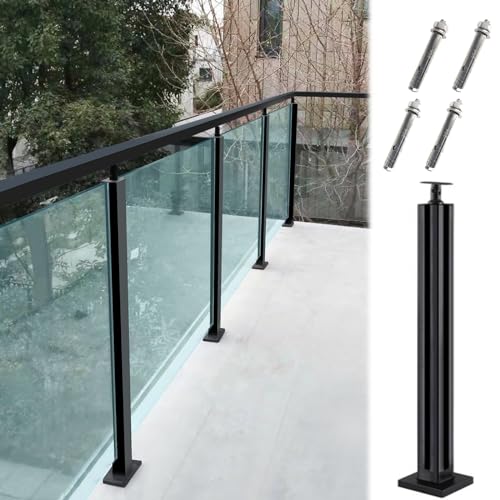 Hochfestes schwarzes Glasgeländerpfostensystem – Deck- und Treppenglasplatten-Klemmen, End-/Mittel-/Eckpfosten fügen Sie ilGlasgeländer Pfosten für Sicherheit und Stil hinzu Hochfestes schwarzes Glasgeländerpfostensystem – Deck- und Treppenglasplatten-Klemmen, End-/Mittel-/Eckpfosten fügen Sie ilGlasgeländer Pfosten für Sicherheit und Stil hinzu von Generisch