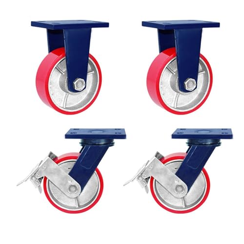 Hochleistungs 5 -Zoll -Zaubererräder - Industrielle Rollen für Möbelbeine, 4 -Set, verdickte Halterung, Doppellager -Plattenspieler, flexibel und dauerhaft, fest und bremst Hochleistungs 5 -Zoll -Zaubererräder - Industrielle Rollen für Möbelbeine, 4 -Set, verdickte Halterung, Doppellager -Plattenspieler, flexibel und dauerhaft, fest und bremst von Generisch