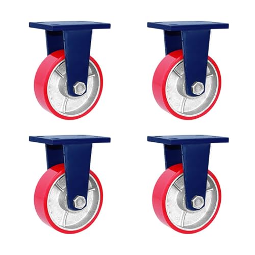 Hochleistungs 5 ​​-Zoll -Zaubererräder - Industrielle Rollen für Möbelbeine, 4 -Set, verdickte Halterung, Doppellager -Plattenspieler, flexibel und dauerhaft, fest und bremst von Generisch