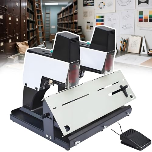 Hochleistungs-Elektrokopfhefter, 9-Gang-Binder für 40 Seiten, flache & vertikale Nähmodi, Metall-Desktop-Maschine für professionelles Buchbinden Hochleistungs-Elektrokopfhefter, 9-Gang-Binder für 40 Seiten, flache & vertikale Nähmodi, Metall-Desktop-Maschine für professionelles Buchbinden von Generisch