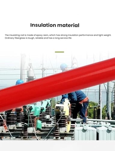 Hochspannungsentladungsstab, Teleskop-Epoxidharz-Hotstick mit Kupferdraht, Dual-Mode-Direkt-/Widerstandsentladung for die elektrische Wartung(100cm/3.28ft-10KV) von Generisch