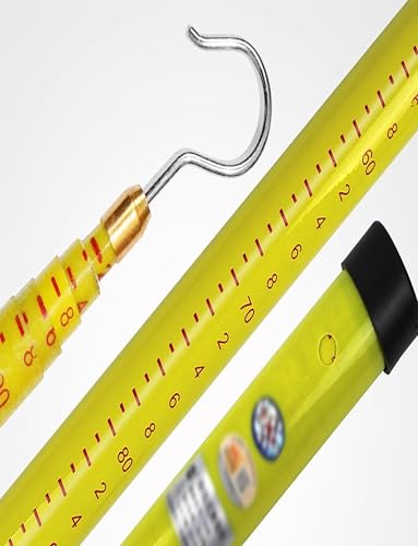 Hochspannungsmessstab, Teleskop-Höhenmessmast aus isoliertem Epoxidharz, Messstab for elektrische Leistung und Entfernung(Enhanced,39.3ft) von Generisch
