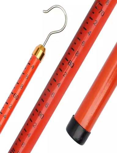 Hochspannungsmessstab, Teleskop-Höhenmessmast aus isoliertem Epoxidharz, Messstab for elektrische Leistung und Entfernung(Orange,6meters) von Generisch