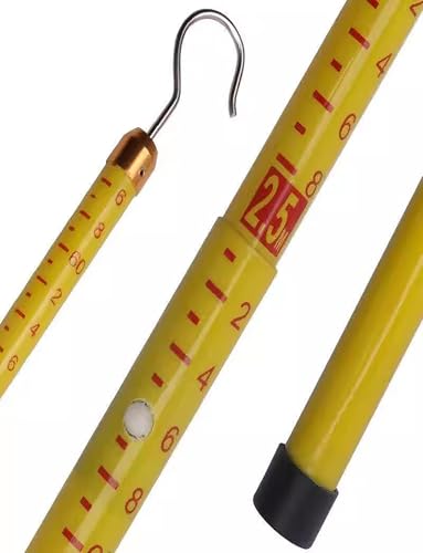 Hochspannungsmessstab, Teleskop-Höhenmessmast aus isoliertem Epoxidharz, Messstab for elektrische Leistung und Entfernung(Yellow,10meters) von Generisch