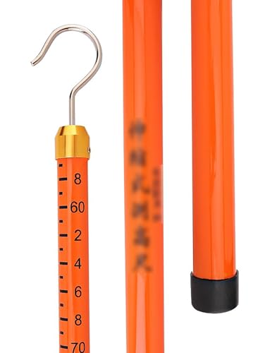 Hochspannungsmessstäbe mit Tragetasche, isolierte, leichte Teleskop-Höhenmessstäbe/Turmlineal aus Epoxidharz, Distanzmessstäbe for elektrische Energie(Orange,1500cm) von Generisch