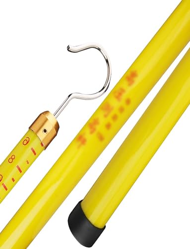 Hochspannungsmessstäbe mit Tragetasche, isolierte, leichte Teleskop-Höhenmessstäbe/Turmlineal aus Epoxidharz, Distanzmessstäbe for elektrische Energie(Yellow,1200cm) von Generisch