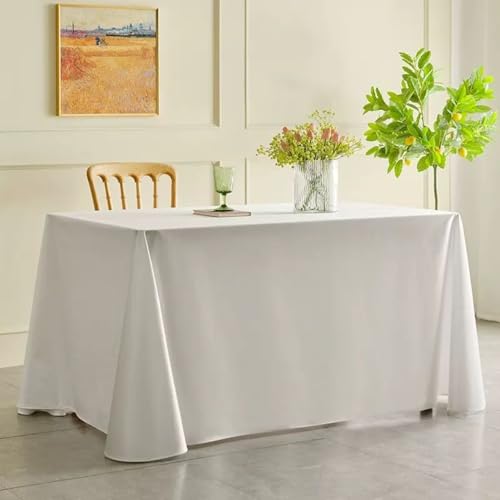 Hochwertige weiße Satin-Tischdecke für Büro, Konferenzen und Zuhause, elegante Abendessen- und Dessert-Tischdecke, 160 x 220 cm, ideal für Hochzeiten und Partys Hochwertige weiße Satin-Tischdecke für Büro, Konferenzen und Zuhause, elegante Abendessen- und Dessert-Tischdecke, 160 x 220 cm, ideal für Hochzeiten und Partys von Generisch