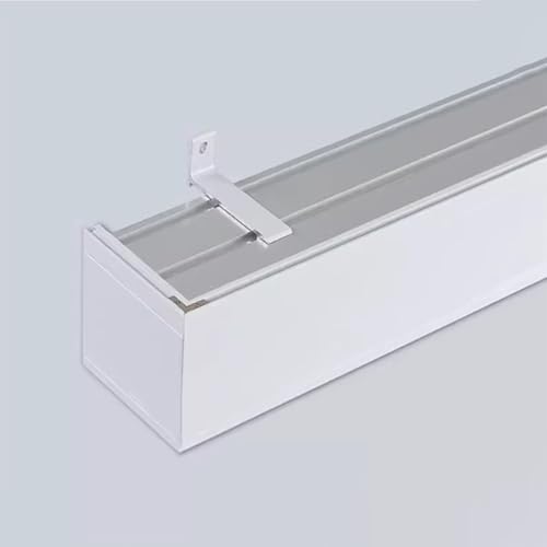 Hochwertige weiße Vorhangbox – 3-in-1-Raumteiler für den Innenbereich, Schienensystem aus Aluminiumlegierung, wandmontierte Sichtschutzlösung (L 130 cm) – stilvolle Prallschiene für Eleganz. von Generisch