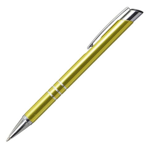 Hochwertiger Aluminium- Kugelschreiber LINDO, Kugelschreiber,Stift (Gelb) von Generisch