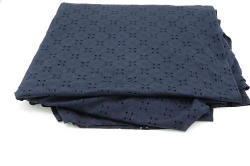Hochwertiger dunkelblauer Stoff mit Löchern, Meterware, 300 x 140 cm, ideal für Kleidung, Heimtextilien, Tischläufer, Patchworkstoffe, DIY, Dekostoff und Kinderstoffe Hochwertiger dunkelblauer Stoff mit Löchern, Meterware, 300 x 140 cm, ideal für Kleidung, Heimtextilien, Tischläufer, Patchworkstoffe, DIY, Dekostoff und Kinderstoffe von Generisch