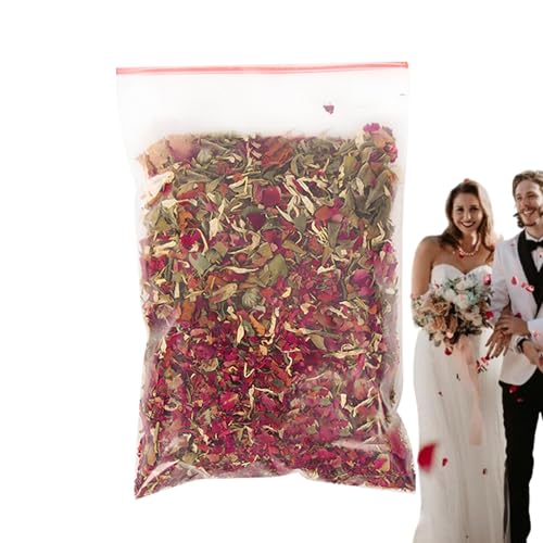 Hochzeits Konfetti - Natürliches Konfetti Aus Blumenblättern | 100g Natürliches Dekormaterial Für Bastelarbeiten Kerzengestaltung Badeseife Feste Geburtstage Heiratsanträge Bridal Shower von Generisch