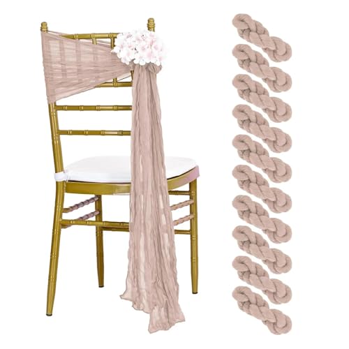 Hochzeitsstuhl-Schärpen – 30 Stück Mull-Käsetuch-Stuhlschleifen für Empfang, Party-Dekoration Hochzeitsstuhl-Schärpen – 30 Stück Mull-Käsetuch-Stuhlschleifen für Empfang, Party-Dekoration von Generisch