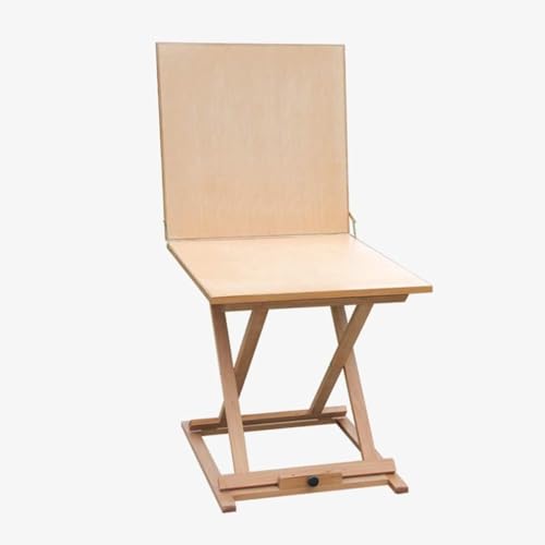 Höhenverstellbare, multifunktionale Holzstaffelei – stabiler, faltbarer Zeichentisch für professionelle Künstler, tragbare Desktop-Kunststation von Generisch