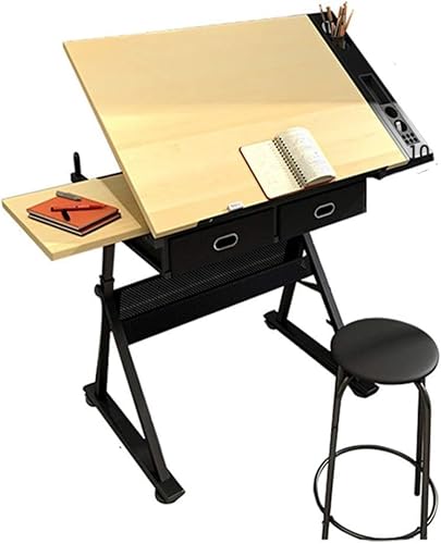 Höhenverstellbarer Zeichentisch mit Aufbewahrung, neigbarer Basteltisch für Zuhause, Büro, Ahornplatte, Kunstschreibtisch, vielseitiger Zeichentisch für Künstler und Kreative Höhenverstellbarer Zeichentisch mit Aufbewahrung, neigbarer Basteltisch für Zuhause, Büro, Ahornplatte, Kunstschreibtisch, vielseitiger Zeichentisch für Künstler und Kreative von Generisch