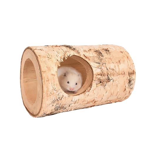 Hölzerne Hamsterröhre | Hamster Rasthaus - Syrische Hamster -Hamster -Baumstämme des Hamster -Rasthauss für Rennmäuse und kleine Tiere von Generisch