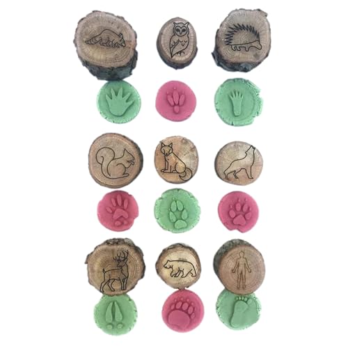 Hölzerne Tierspuren, Tier Fußabdruck Stempel, Stempel Mit Stanzform Tiere, Dekorativer Holzstempel, Tierpfotenstempel Für Kreative Künste, Fußabdruckstempel Mit Tierspuren Und Silhouetten Hölzerne Tierspuren, Tier Fußabdruck Stempel, Stempel Mit Stanzform Tiere, Dekorativer Holzstempel, Tierpfotenstempel Für Kreative Künste, Fußabdruckstempel Mit Tierspuren Und Silhouetten von Generisch