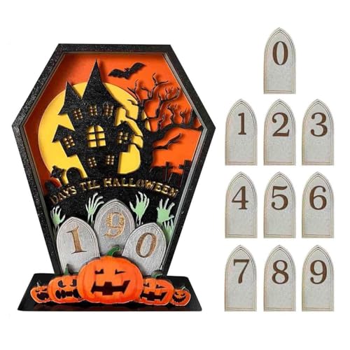 Holz Adventskalender 11.81x7.87 Zoll | Countdown Kalender Horror Motive Aus Massivem Holz Für Thementische Wohnaccessoires Kinderüberraschung Täglicher Spass Bis Allerheiligen Holz Adventskalender 11.81x7.87 Zoll | Countdown Kalender Horror Motive Aus Massivem Holz Für Thementische Wohnaccessoires Kinderüberraschung Täglicher Spass Bis Allerheiligen von Generisch