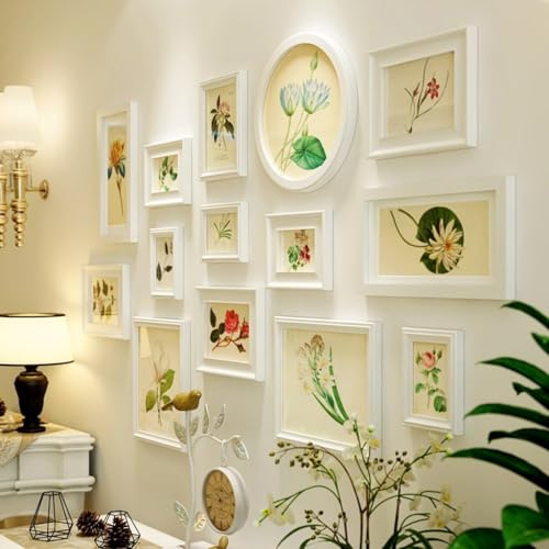 Holz-Bilderrahmen-Set im europäischen Stil für Wohnzimmer-Wanddekoration, Multi-Bild-Display-Lösung von Generisch