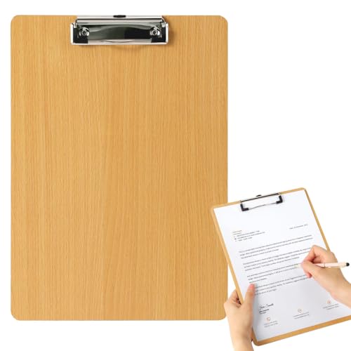Holz Klemmbrett A4 Klemmbretter A4 mit Metallklemme Klemmbretter Schreibbrett aus Holz für Büro Wood Clipboard für die Arbeit Zeichnung Studie von Generisch