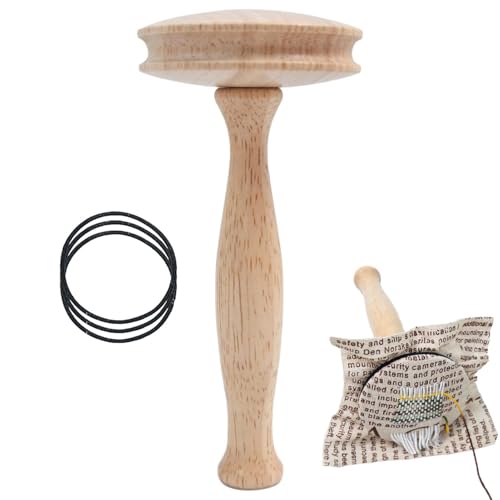 Holz-Stopfpilz – glatter magnetischer Pilzdarner aus Holz, Handnähset, Speedweve Socken-Stopfgarn, Werkzeug-Set, schnelle und einfache Reparatur zum Stopfen von Sockenlöchern und anderen Häkeln von Generisch