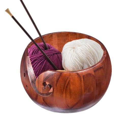 Holz-Strickgarn-Organizer - Holz-Strickgarn-Organizer | Häkelgarnhalter, DIY Häkelnadeln, Garnaufbewahrungsbehälter, Glatter Fadenhalter für Strickwaren 15 * 8 cm von Generisch