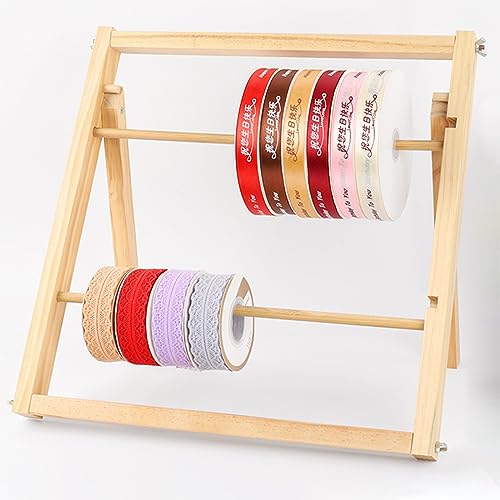 Holzbandhalter zum Basteln, effiziente Spulenaufbewahrungslösung für Kranzmacher und Floristen, platzsparender Schreibtischrollenspender Holzbandhalter zum Basteln, effiziente Spulenaufbewahrungslösung für Kranzmacher und Floristen, platzsparender Schreibtischrollenspender von Generisch